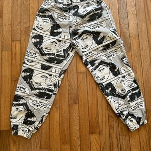 Graphic Comic Print Joggers